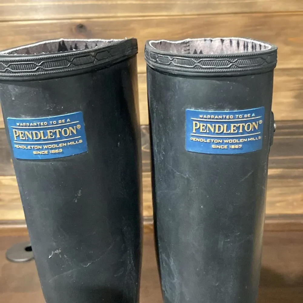 Pendleton Tall Rain Rubber Boots Size 7